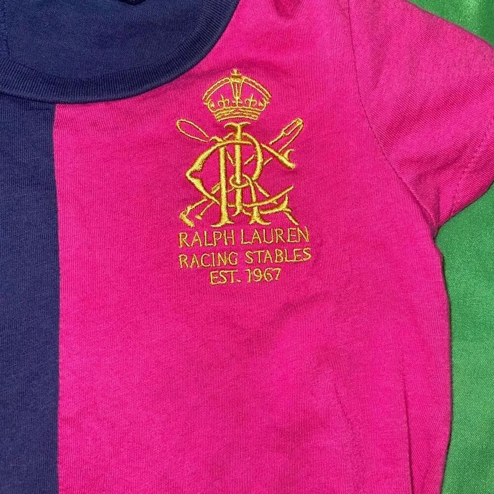 Sz 2T Ralph Lauren Racing Stables Colorblock Polo‎ Dress